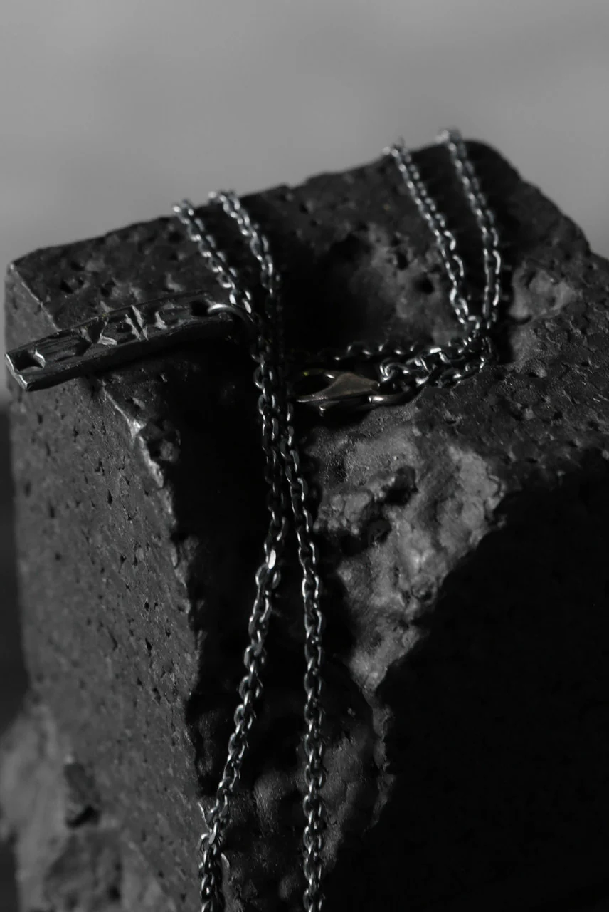 GASPARD HEX Glyphic Pendant oxidized bronze / 60cm chain - Image 15