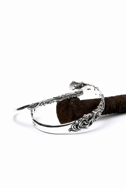 Loud Style Design - GET IN THE RING "ARABESQUE" SILVER BANGLE - Image 18