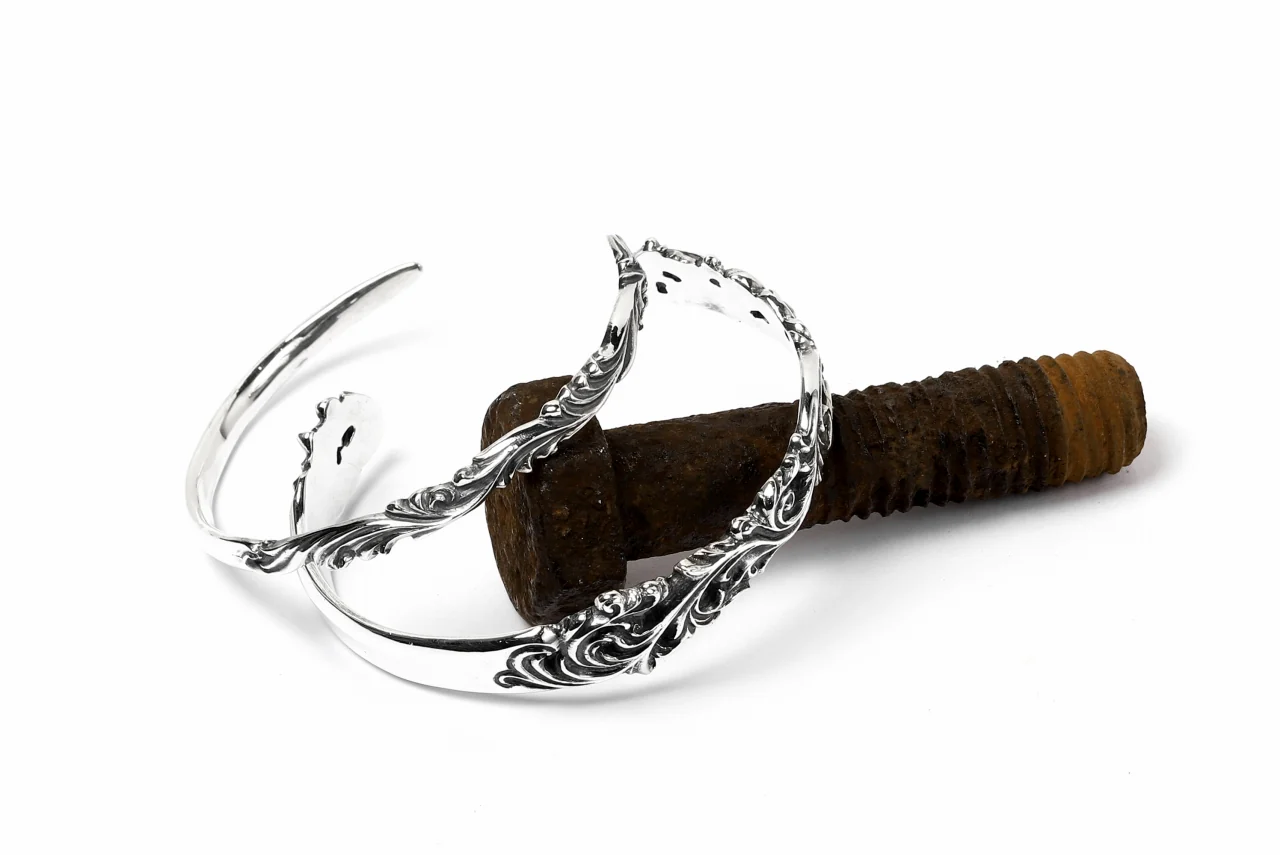 【最短出荷可能】Loud Style Design - GET IN THE RING "ARABESQUE-THIN" SILVER BANGLE - Image 16