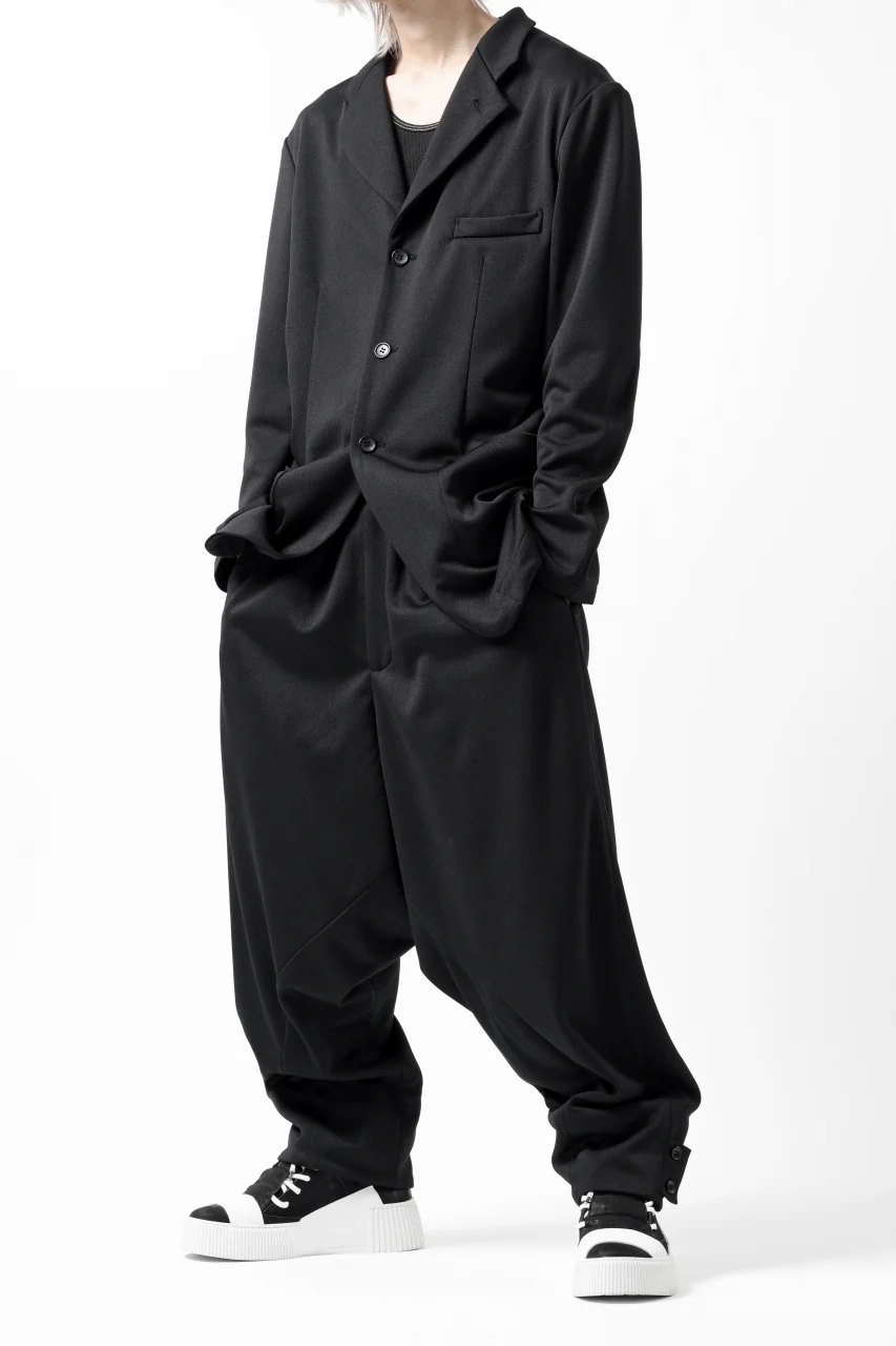 vital x DEFORMATER.® exclusive [SET-UP] TAILORED JACKET & WIDE TAPERED PANTS / GAUDI SMOOTH JERSEY (BLACK) - Image 10