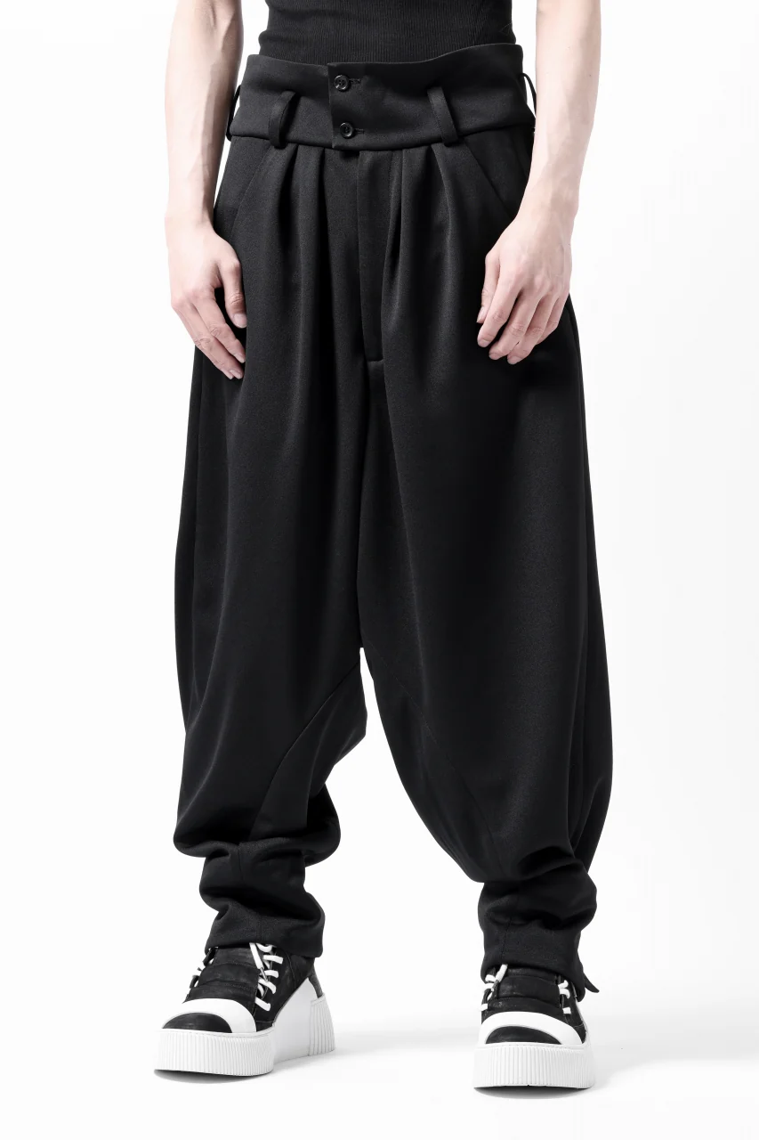 vital x DEFORMATER.® exclusive TAILOR WIDE TAPERED PANTS / GAUDI SMOOTH JERSEY (BLACK) - Image 26