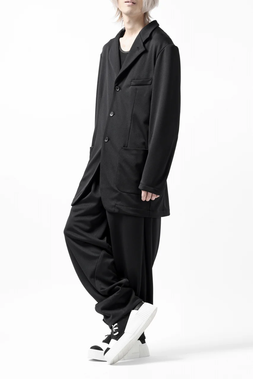 vital x DEFORMATER.® exclusive TAILOR WIDE TAPERED PANTS / GAUDI SMOOTH JERSEY (BLACK) - Image 47