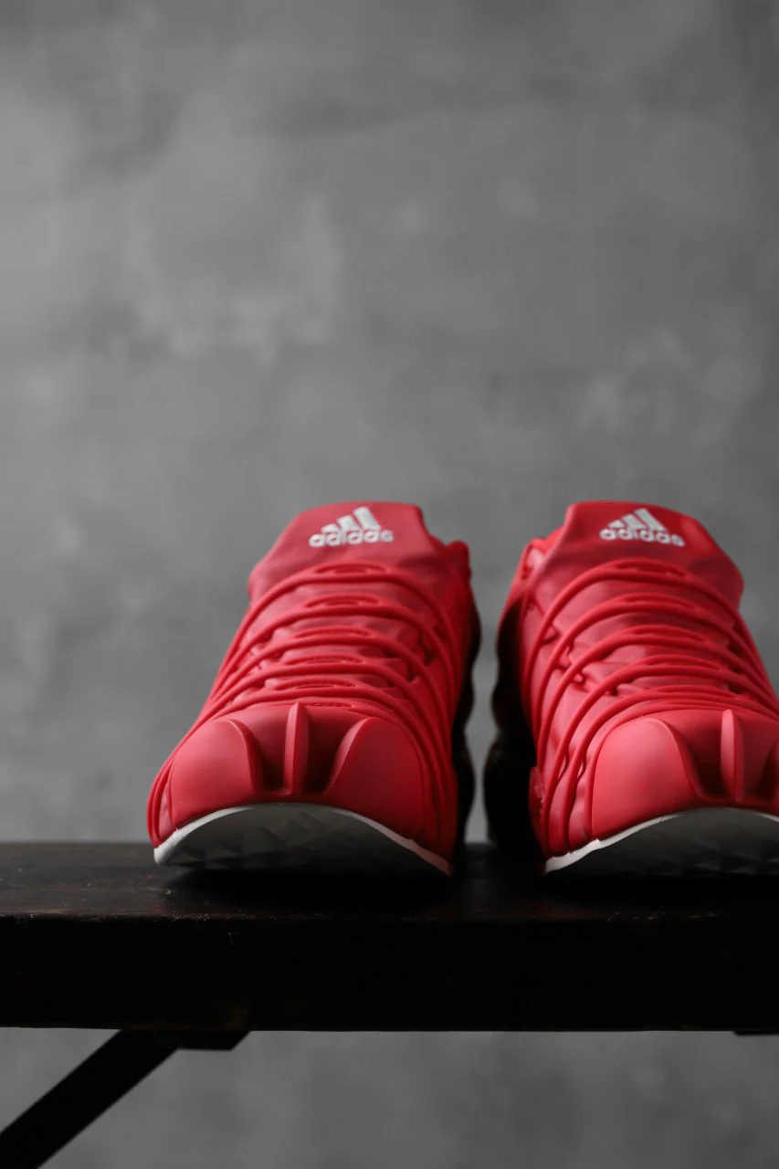 Y-3 Yohji Yamamoto (YUUTO) MIX TEXTILE LOW -CUT SNEAKERS (RED) - Image 9